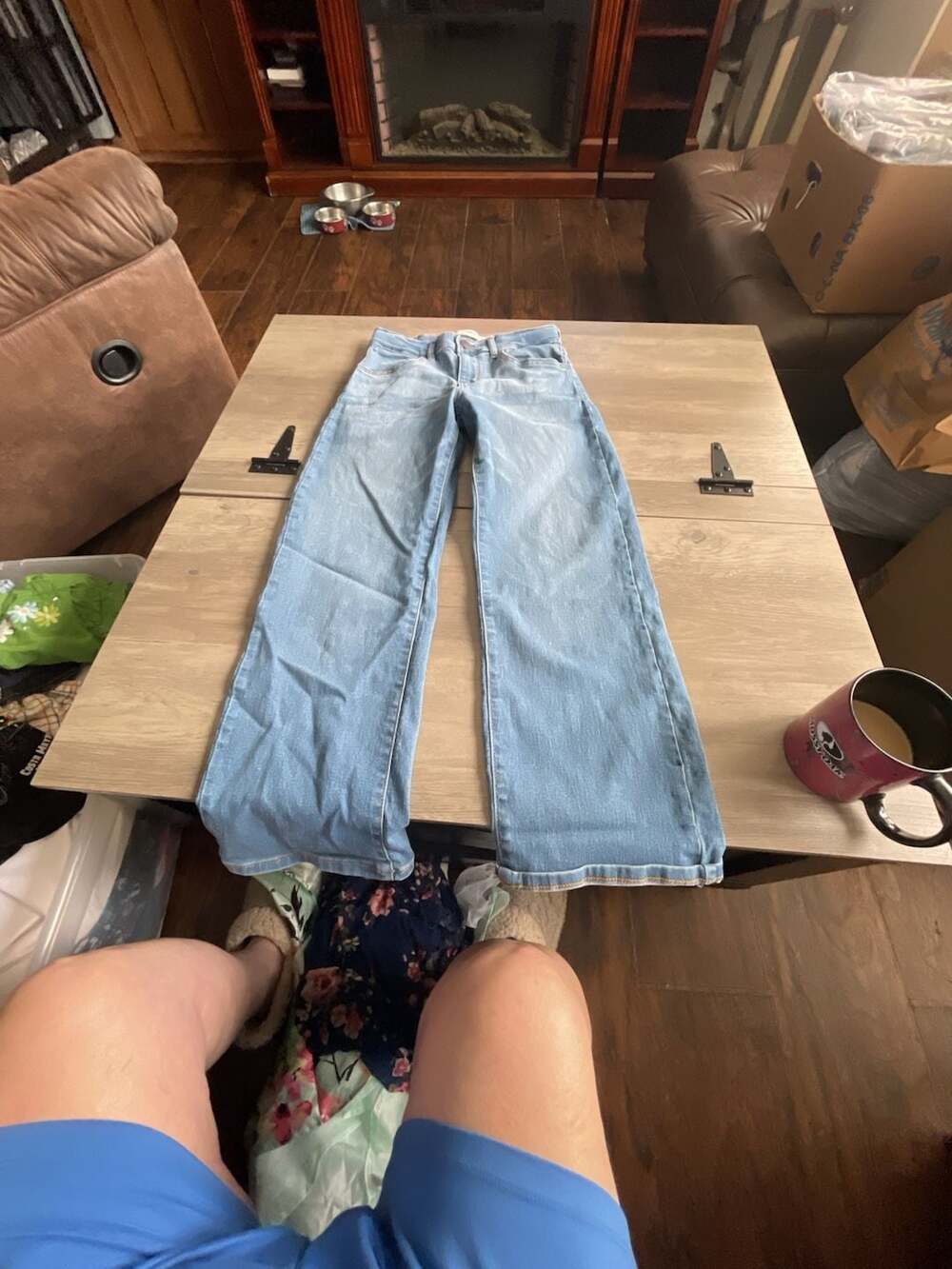 Levi's Wide Leg Jeans Size 8 Light Wash Kids